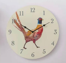 Load image into Gallery viewer, 12&quot; Pheasant Themed Garden Wall Clock Outdoor Weather Resistant