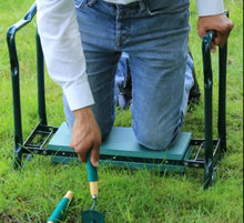 Load image into Gallery viewer, Garden Kneeler Folding Stool with Tool Bag