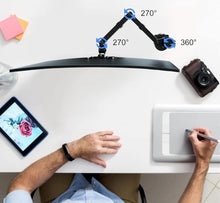 Load image into Gallery viewer, Fully Adjustable Single Arm Monitor Mount Desk Stand 13”-32”
