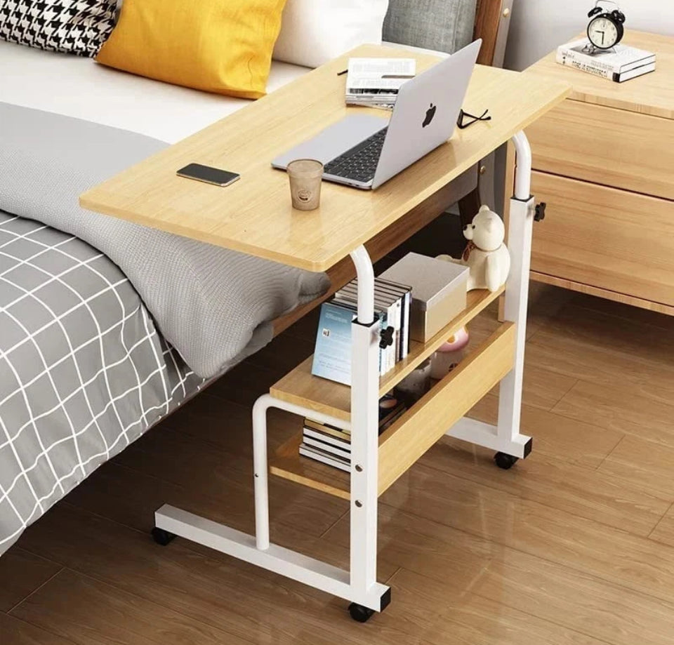 Height Adjustable Overbed Table Over Bed Laptop Desk