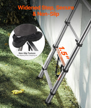 Load image into Gallery viewer, 3.75 Metre Telescopic Ladder 12.25ft Aluminium Extension Ladders