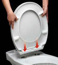 Load image into Gallery viewer, Soft Close Toilet Seat With Metal Fixing Hinges Quick Release