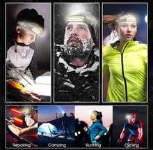 Load image into Gallery viewer, 2 Pack LED Head Torch Rechargeable Waterproof Headlamps