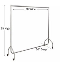 Load image into Gallery viewer, 6ft Heavy Duty Clothes Rail Home Shop Garment Hanging Display Stand Rack