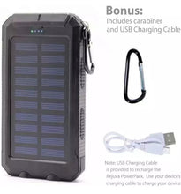 Load image into Gallery viewer, Portable Solar Power Bank Battery Charger 2USB LED Torch