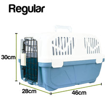 Load image into Gallery viewer, Pet Carrier Dog Cat Animal Travel Case Portable with Metal Door