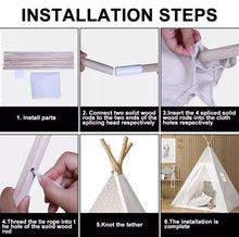 Load image into Gallery viewer, Kids Teepee Tent Canvas Indian Wigwam