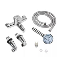 Load image into Gallery viewer, Bathroom Chrome Sink Bath Tap Shower Mixer with Hand Held Shower