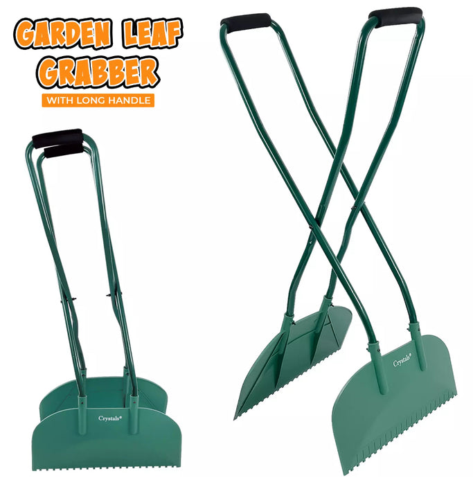 Long Handled Leaf Rake Grabs Garden Leaves Grabber