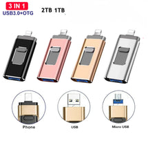 Load image into Gallery viewer, 1TB / 2TB USB Stick Flash Drive Memory Storage For iPhone iPad PC