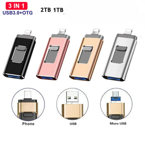 1TB / 2TB USB Stick Flash Drive Memory Storage For iPhone iPad PC