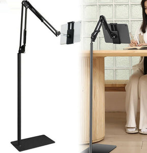 360° Universal Adjustable Floor Stand Holder For iPad/Tablet/Phone 4-12.9"