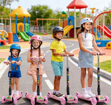 Load image into Gallery viewer, Kids Scooter Kick Push Flashing Led Light Up Wheels Tilt Steer