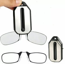 Load image into Gallery viewer, Nose Clip On Foldable Reading Glasses Key Ring/Wallet