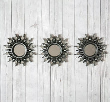 Load image into Gallery viewer, 3 x Mirrors Antique Aztec Style Round Mirrors