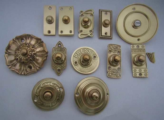 Solid Brass Door Bell Push Button Hard Wired Front Door