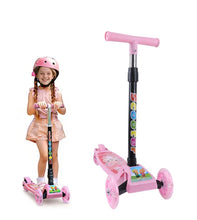 Load image into Gallery viewer, Kids Scooter Kick Push Flashing Led Light Up Wheels Tilt Steer