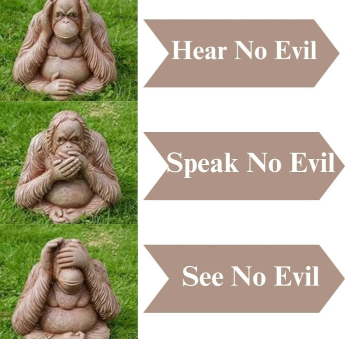 3 Wise Monkeys Garden Ornaments