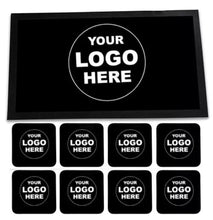 Load image into Gallery viewer, Personalised Bar Runner / Runner &amp; Coasters Set • Your Logo Home Bar