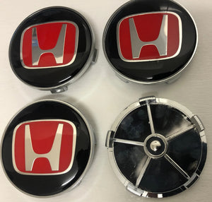 4 x Centre Caps for Honda Alloy Wheels 60mm or 68mm