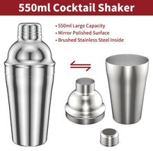 Load image into Gallery viewer, 15 Pieces Cocktail Shaker Set Premium Stainless Bartender Mixing Kit