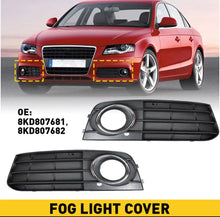 Load image into Gallery viewer, Pair 2 x Front Bumper Fog Light Lamp Cover Grill For Audi A4 B8 A4L 2009-2012 Grille