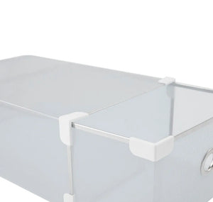 20 x Clear Plastic Shoe Storage Boxes Stackable Foldable Box Organiser