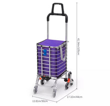 Load image into Gallery viewer, Portable Folding Shopping Trolley • Stair Climbing with Ease