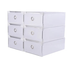 Load image into Gallery viewer, 20 x Clear Plastic Shoe Storage Boxes Stackable Foldable Box Organiser