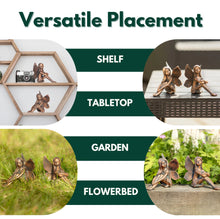 Load image into Gallery viewer, 2 Fairy Resin Fairies Bronze Effect Garden Figurines