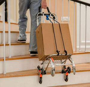 Portable Folding Shopping Trolley • Stair Climbing with Ease