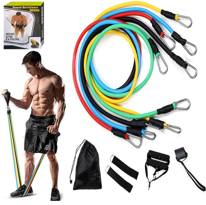 Resistance Bands Workout Exercise Set 11PCs Training Tubes Crossfit Yoga Fitness