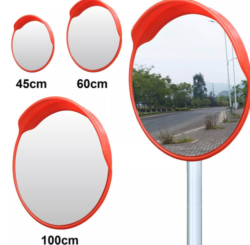 Driveway Convex Safety Mirror 30cm 45cm 60cm or 100cm Road Blindspot Mirror