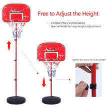 Load image into Gallery viewer, 200cm High Free Adjustable Standing Kids Basketball Set