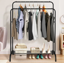 Load image into Gallery viewer, Metal Double Clothes Rail with Shelf