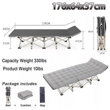 Load image into Gallery viewer, Portable Folding Bed with Mattress