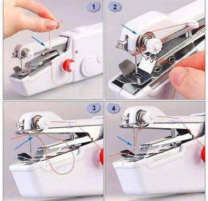 Mini Portable Cordless Hand Held Single Stitch Fabric Sewing Machine