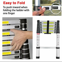 Load image into Gallery viewer, 3.8m Metre Telescopic Ladder 12.5ft Aluminium Extension Ladders