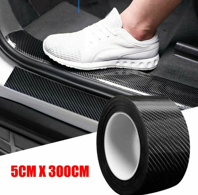 3M Carbon Fiber Car Sticker Door Sill Protector Scuff Plate Trim