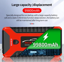 Load image into Gallery viewer, 99800mAh Car Battery Jump Starter Power Bank