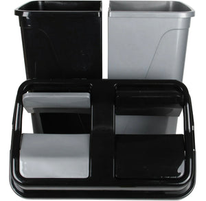 100L Large Double Dual  Bin. Waste Separation Recycling Bin 2 x 50 L).