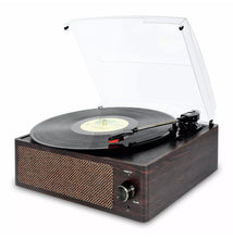 Load image into Gallery viewer, Vinyl Record Player Retro Style Turntable with Built-in Speakers Bluetooth Aux