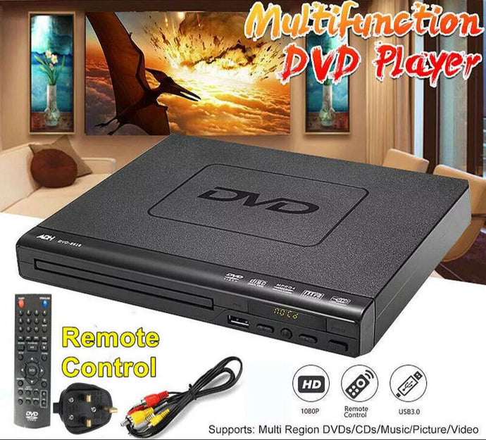 DVD Player Compact Multi Region HDCD CD VCD Music USB With Remote Control