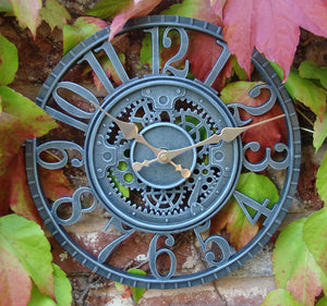 Outdoor Garden Station Wall Clock 30cm