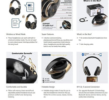 Load image into Gallery viewer, Foldable Bluetooth Wireless Headset Headphones