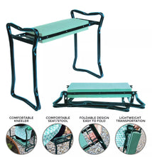 Load image into Gallery viewer, Garden Kneeler Folding Stool with Tool Bag