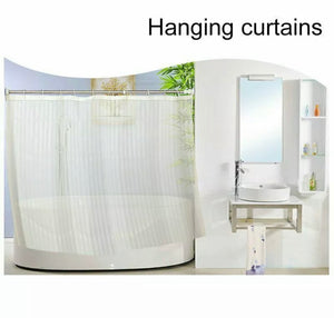 Telescopic Shower Curtain Rail Rod Extendable Pole