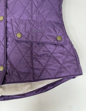 Load image into Gallery viewer, Barbour Flyweight Cavalry Purple Quilted Jacket Womens Ladies Size 10