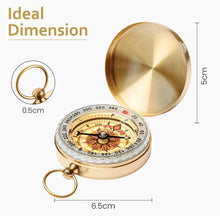 Load image into Gallery viewer, Vintage Style Brass Pocket Compass