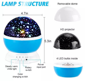 Rotating LED Galaxy Starry Night Light Projector